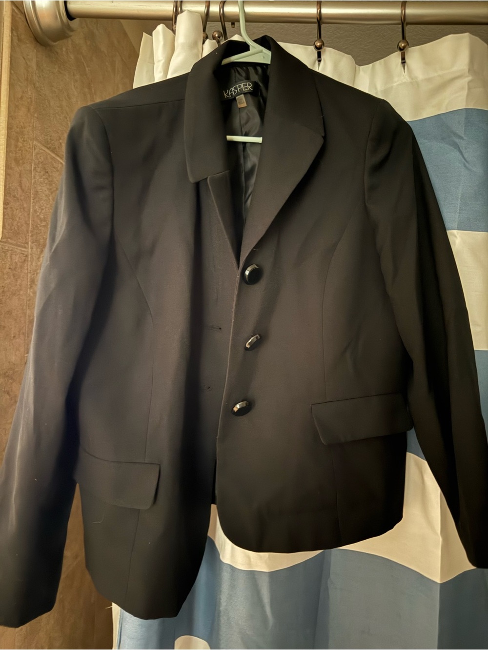 Kasper Women’s Black Blazer - Classic Tailored Jacket Size 14P